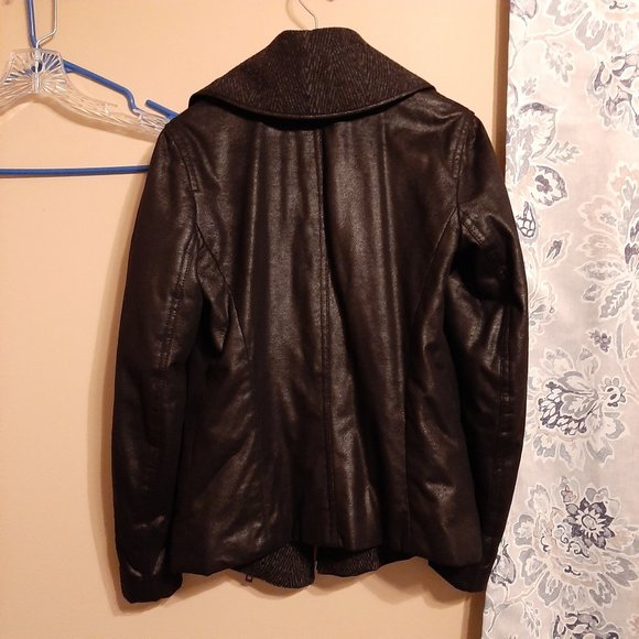 armani exchange a/x faux leather & wool jacket xs - Picture 5 of 5
